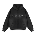 Sunfade Two-way Zipper Boxy Fleece Hoodie